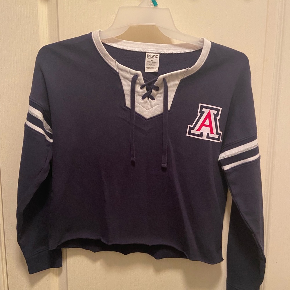 PINK CA 5th & Ocean- UNIVERITY OF ARIZONA WOMEN XS blue white cotton poylyester
